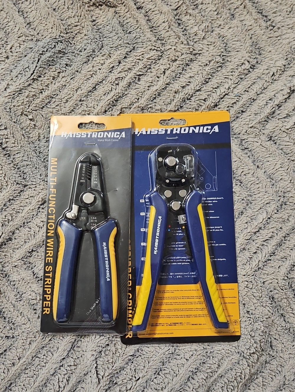 Blue and Yellow Multi-Function Wire Stripper